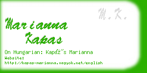 marianna kapas business card